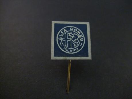 Alfa-Romeo Milano Italiaanse autofabrikant logo blauw (vierkant)